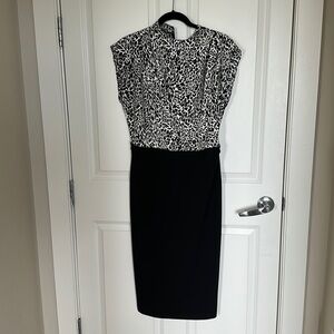 Zebra print midi dress express size medium